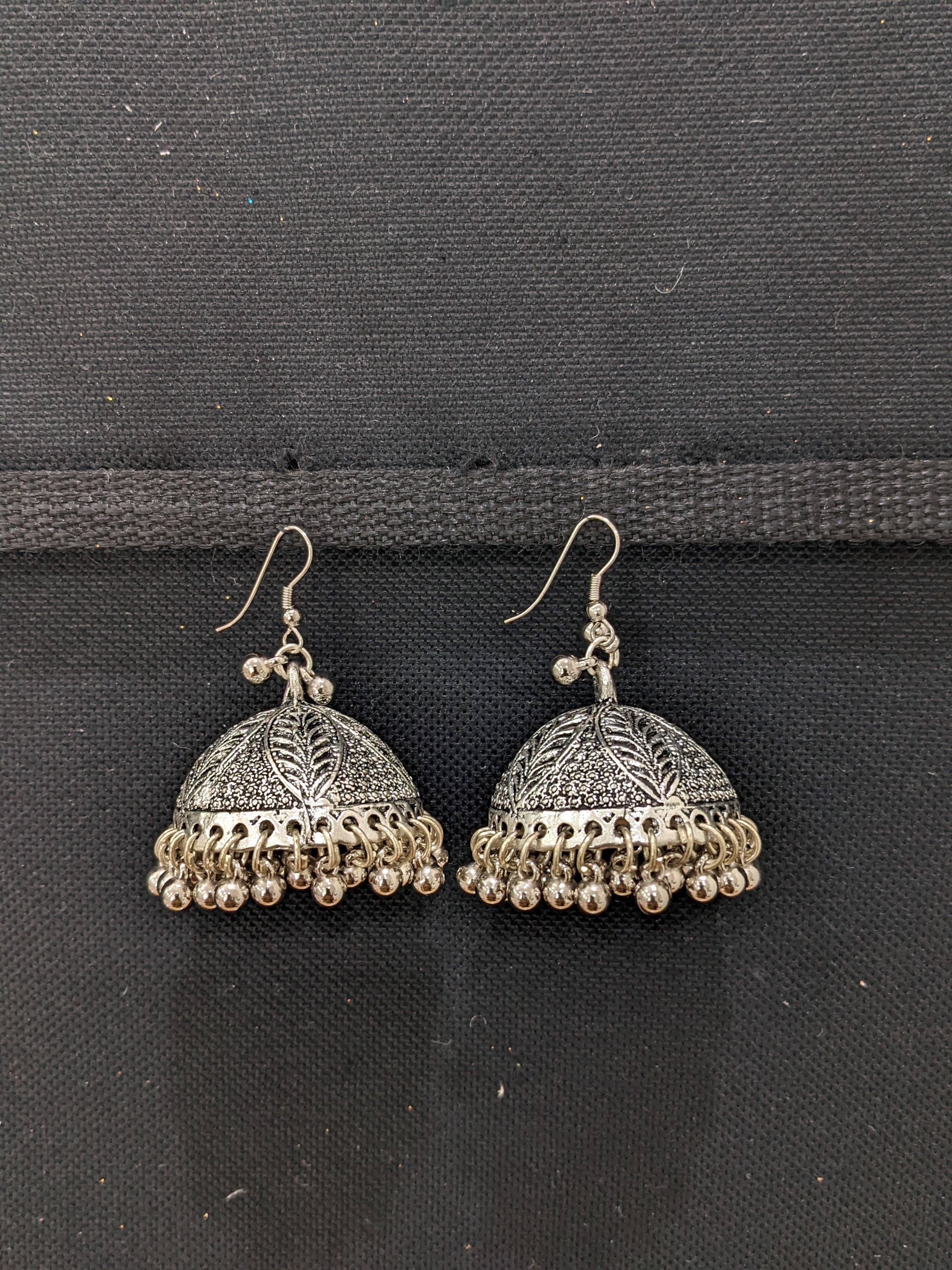Vintage Silver Color Hollow Earrings for Women Ethnic Indian Jewelry Boho  Bollywood Oxidized Big Bell Tassel Dangle Jhumka